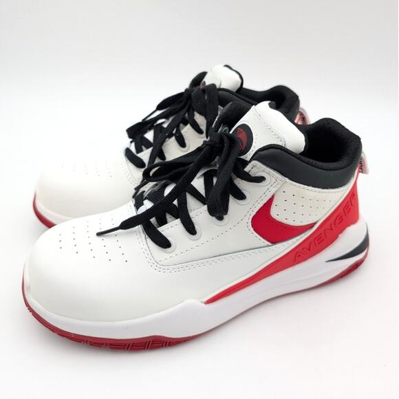 $120 Avenger Aero Trail Comp Toe Work Shoes Men's White/Red Size US8 EU41.5 - Picture 1 of 15
